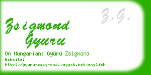 zsigmond gyuru business card